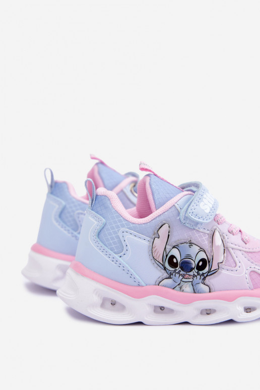 Baskets pour enfants Stitch avec semelle pailletée 8703815 en rose-bleu
