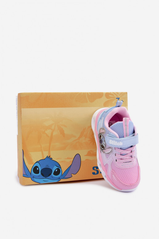 Kinder Sneaker Stitch mit glitzernder Sohle 8703815 in Rosa-Blau