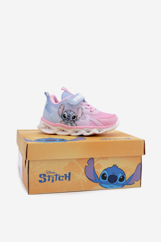Baskets pour enfants Stitch avec semelle pailletée 8703815 en rose-bleu