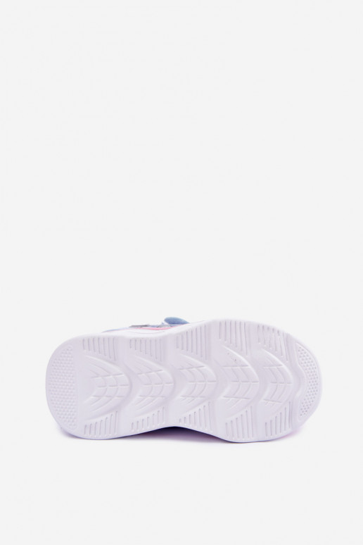 Kinder Sneaker Stitch mit glitzernder Sohle 8703815 in Rosa-Blau