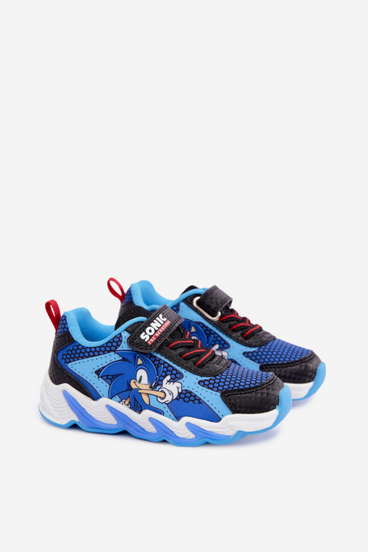Jongens sneakers Sonic met glinsterende zool 8702946 in donkerblauw