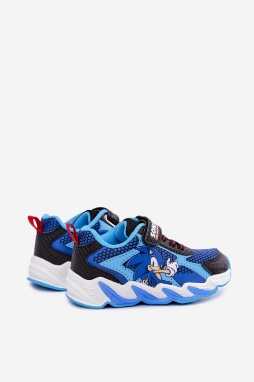 Jongens sneakers Sonic met glinsterende zool 8702946 in donkerblauw