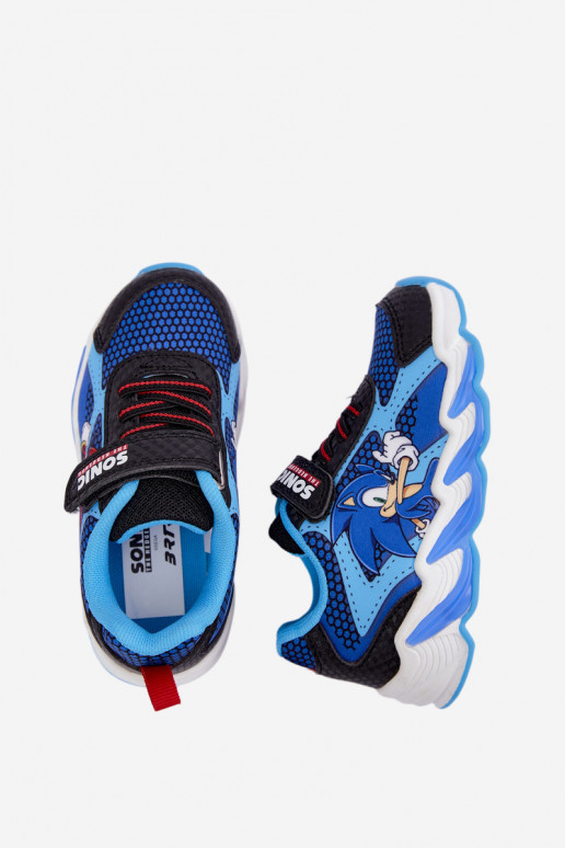 Baskets pour garçons Sonic avec semelle pailletée 8702946 en bleu foncé