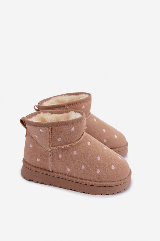 Kinder Schneestiefel mit Herzen in Sand Gracina