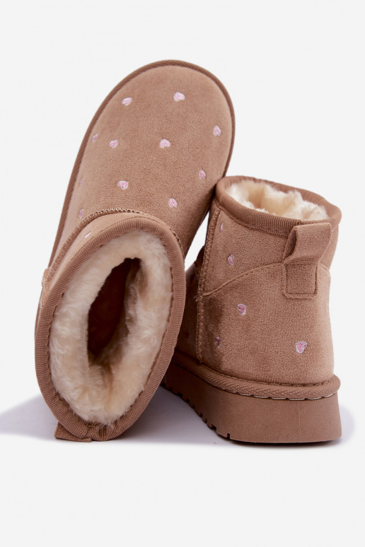 Kinder Schneestiefel mit Herzen in Sand Gracina