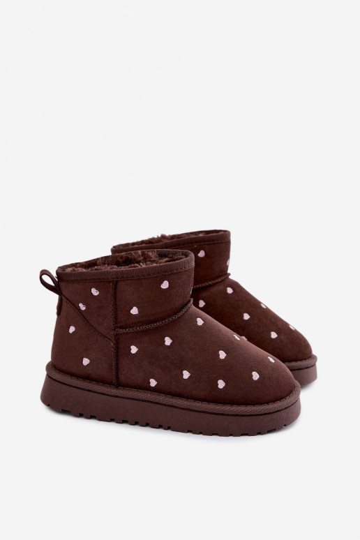 Kinder Schneestiefel mit Herzen in Schokolade Gracina