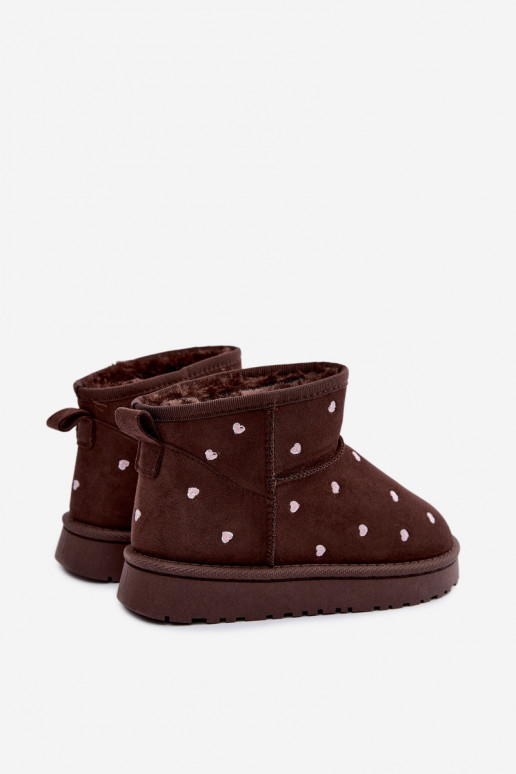 Kinder Schneestiefel mit Herzen in Schokolade Gracina