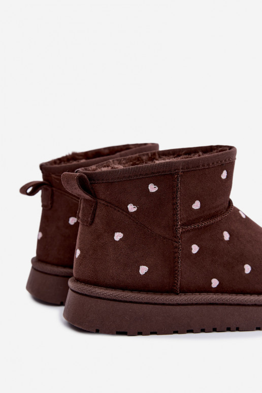 Kinder Schneestiefel mit Herzen in Schokolade Gracina