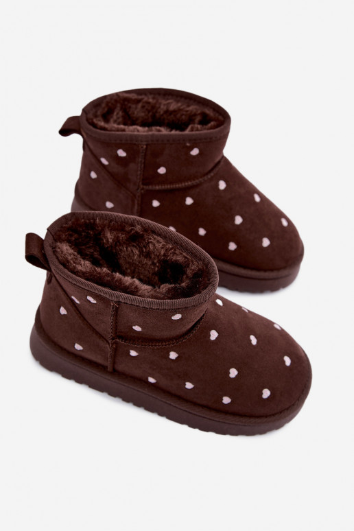 Kinder Schneestiefel mit Herzen in Schokolade Gracina