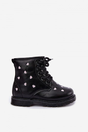 Bottes chaudes pour enfants avec des cœurs Selmora 2