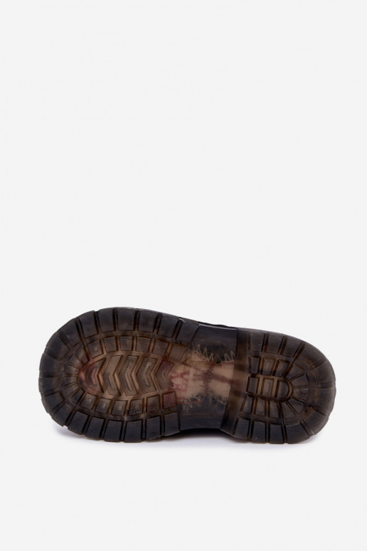 Bottines pour enfants doublées avec effet verni, en simili cuir, avec fermetures éclair, noires Omua