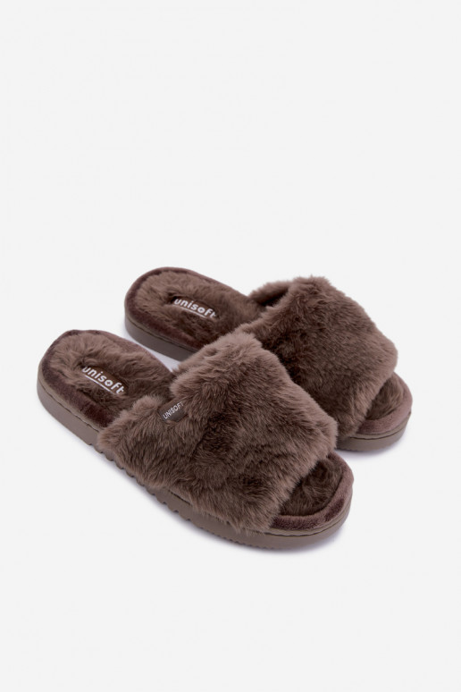 claquettes pour femmes avec fourrure grises Loraline