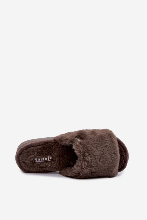 Damen Hausschuhe mit Fell in Grau Loraline