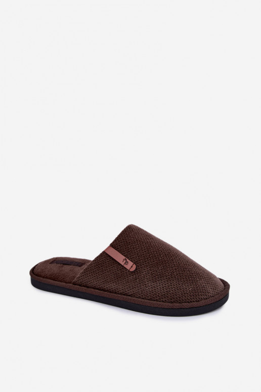 heren huisslippers in bruin Dervan