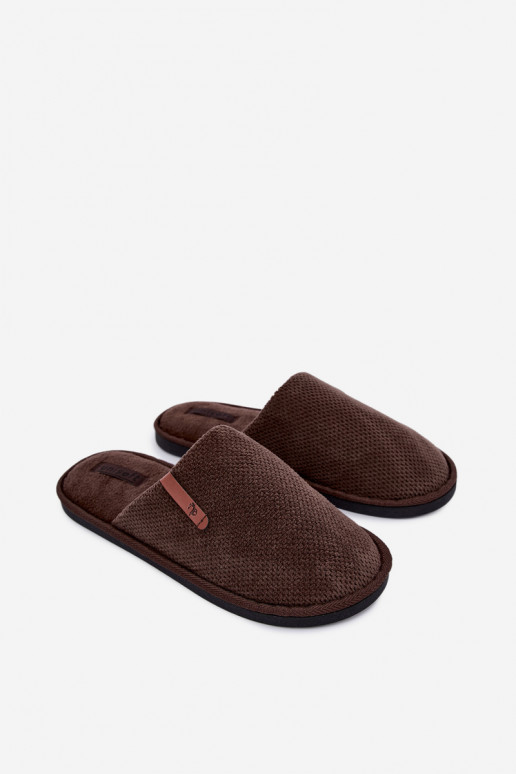 heren huisslippers in bruin Dervan