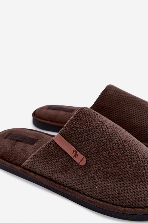 heren huisslippers in bruin Dervan