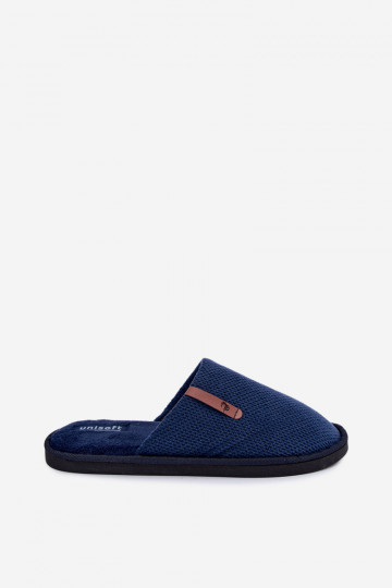 heren huisslippers in donkerblauw Dervan 2