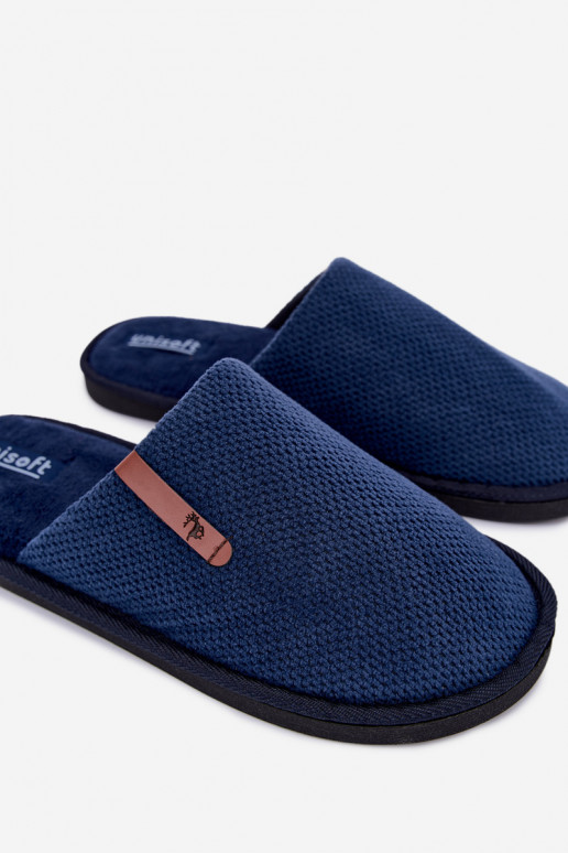 chaussons pour hommes en bleu marine Dervan