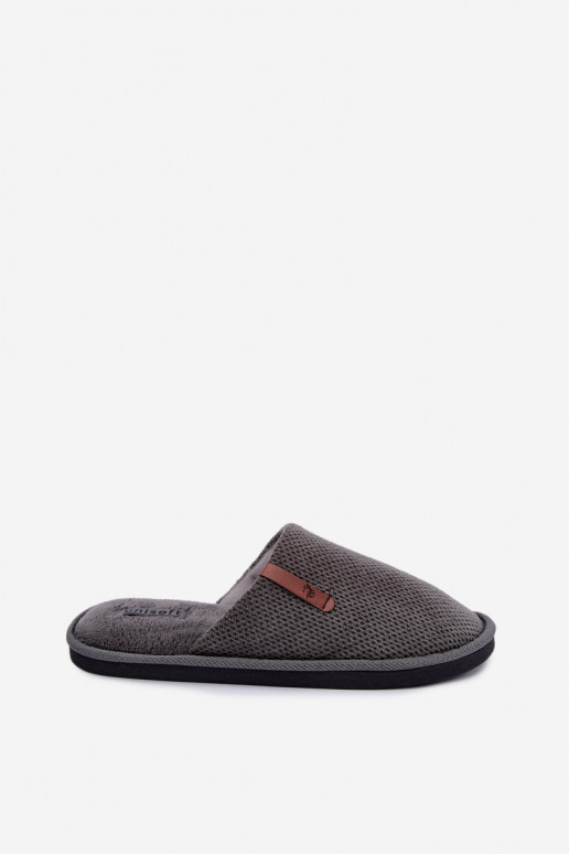 chaussons pour hommes en gris Dervan