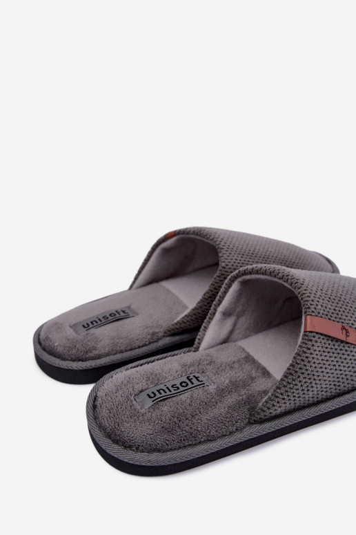 heren huisslippers in grijs Dervan