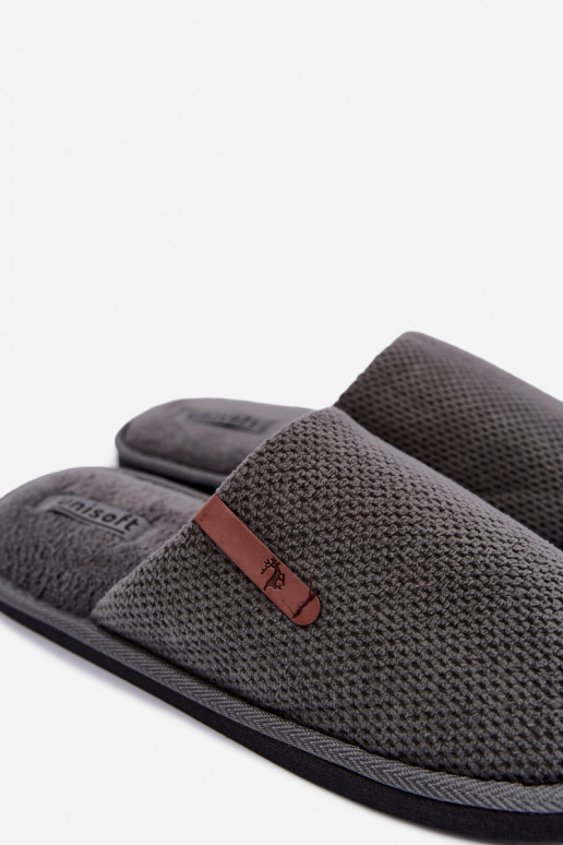 chaussons pour hommes en gris Dervan