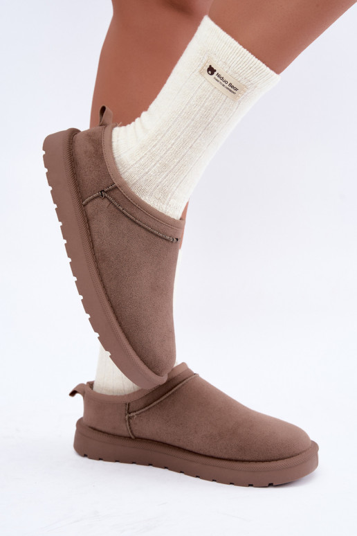 bottes de neige basses pour femmes couleur sable Rosmina