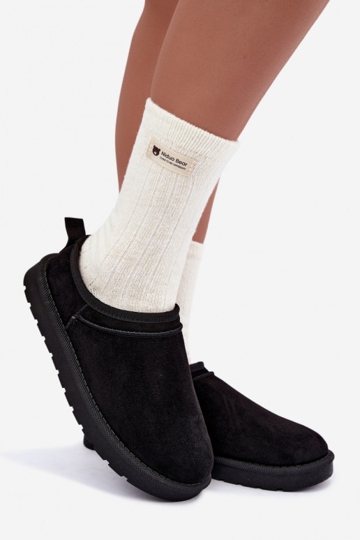 bottes de neige basses pour femmes en noir Rosmina