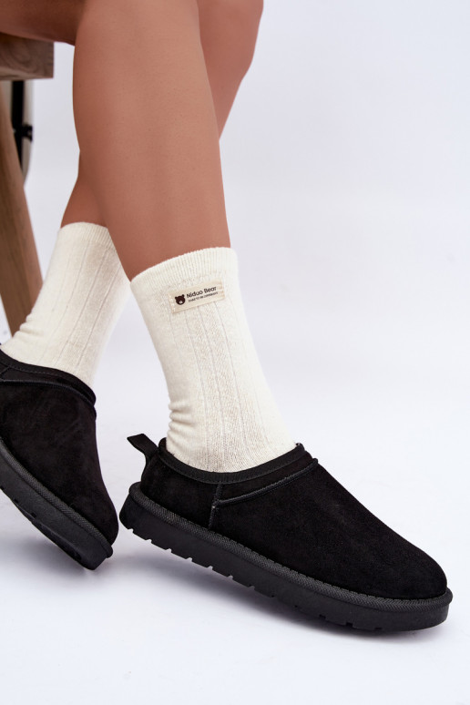niedrige Damen Schneestiefel in Schwarz Rosmina