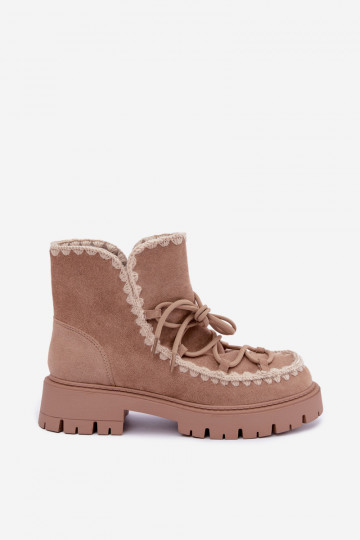 Bottes de neige avec détails élégants couleur sable Cariselle 2