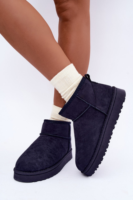 Bottes de neige pour femmes en bleu foncé Rosienne