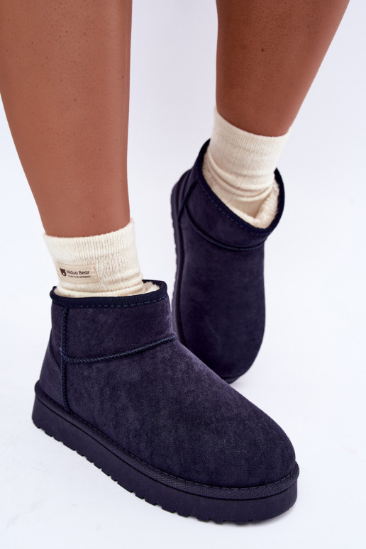 Bottes de neige pour femmes en bleu foncé Rosienne