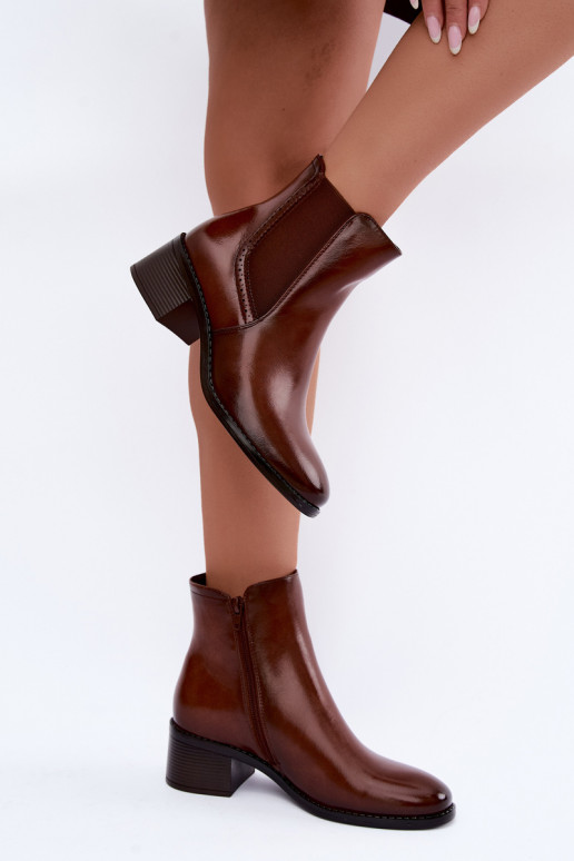 Bottines élégantes pour femmes en marron Dalmora