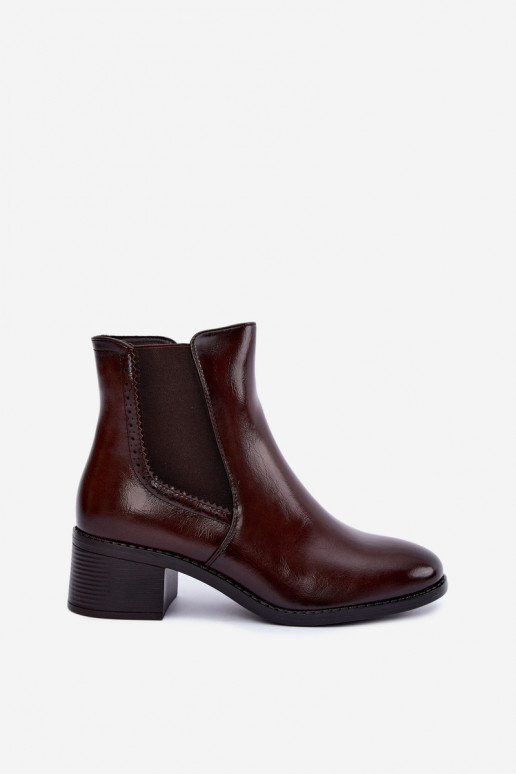 Bottines élégantes pour femmes en brun foncé Dalmora