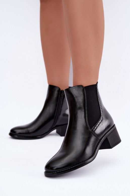 Bottines élégantes pour femmes en noir Dalmora