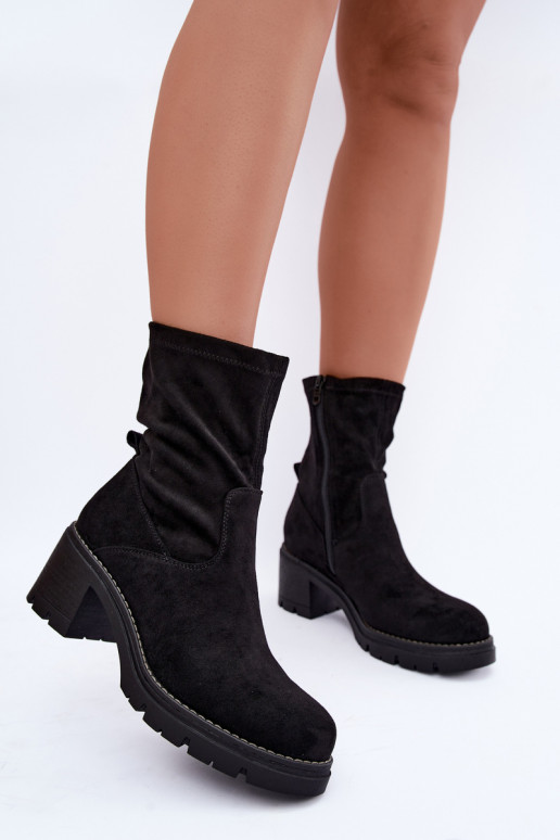 Damen Stiefeletten in schwarzer Farbe Meldrenelle