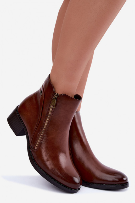 Wärmende braune Stiefeletten Merseline