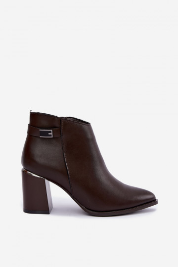 Bottines doublées avec talons et bandes décoratives Czekoladoje Irmelle 2