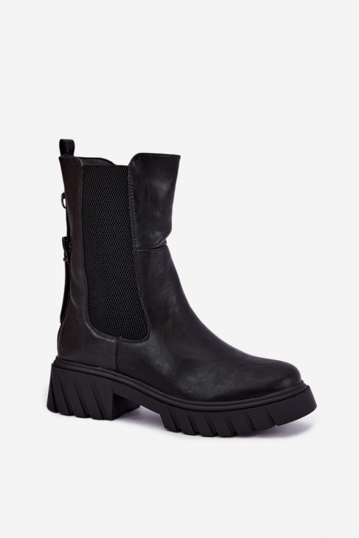 Bottines pour femmes stylées et chaudes en noir