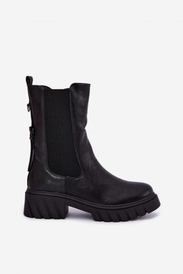 Bottines pour femmes stylées et chaudes en noir 2