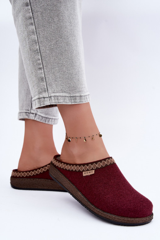 Chaussons femme Inblu NL000009 bordeaux