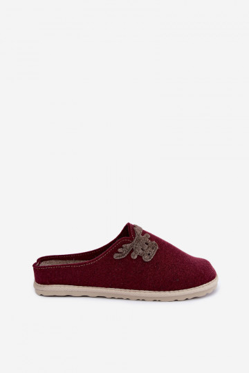 Damenpantoletten mit Rehen Inblu CS000049 bordeaux 2