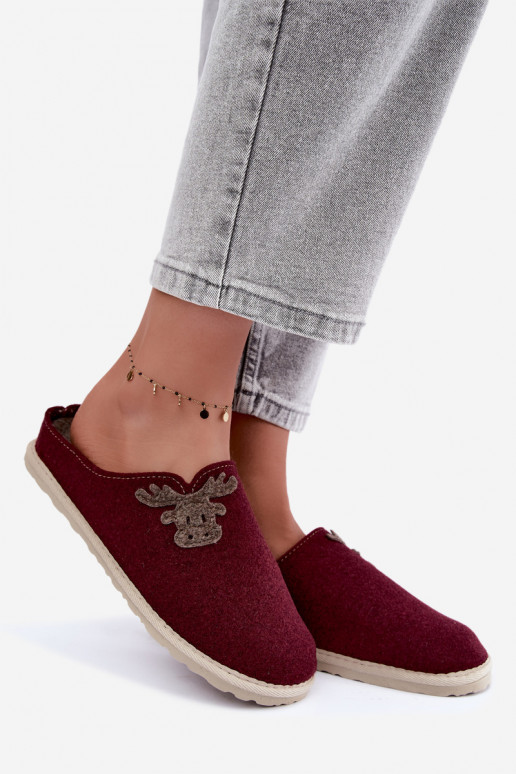 Dameslippers met herten Inblu CS000049 bordeaux