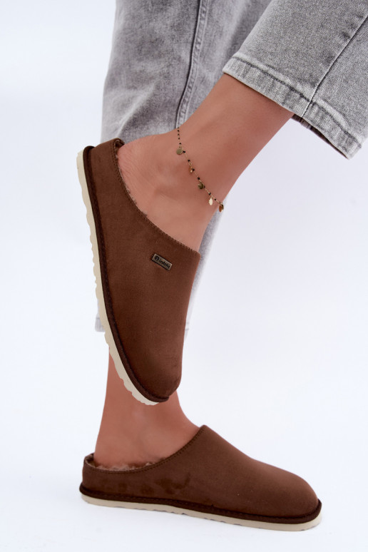 Chaussons femme Inblu CS000034 marron foncé