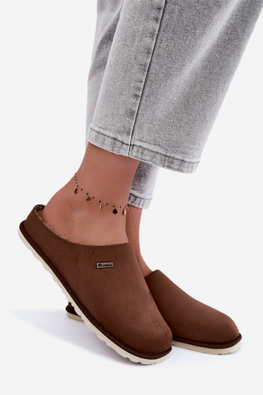 Chaussons femme Inblu CS000034 marron foncé
