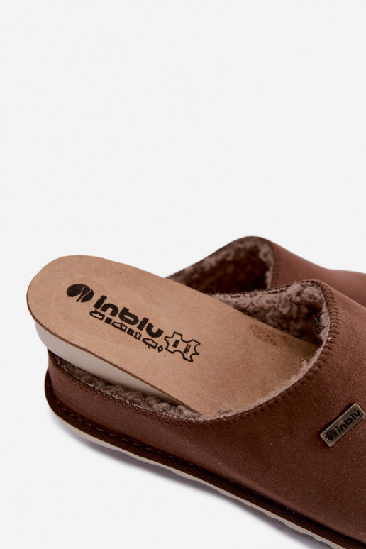 Dameshuisslippers Inblu CS000034 donkerbruin