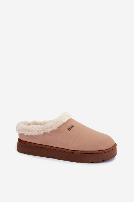 Chaussons femme avec fourrure Inblu DR000004 marron
