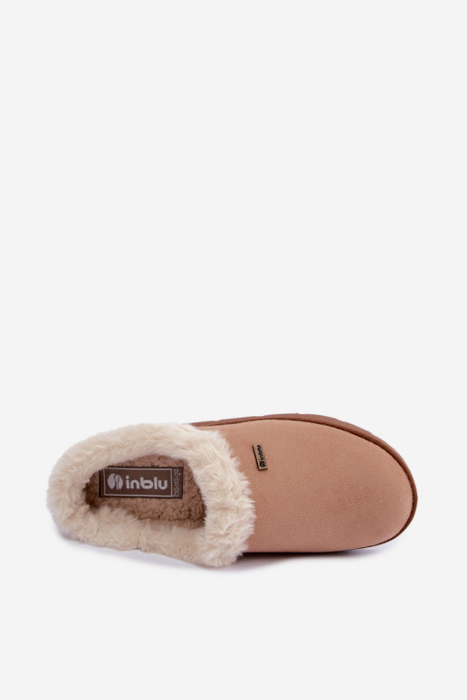 Damenhausschuhe mit Fell Inblu DR000004 braun
