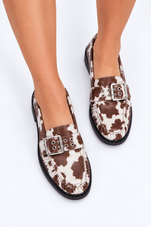 Mocassins pour femmes avec volants et boucles à motifs Daliare