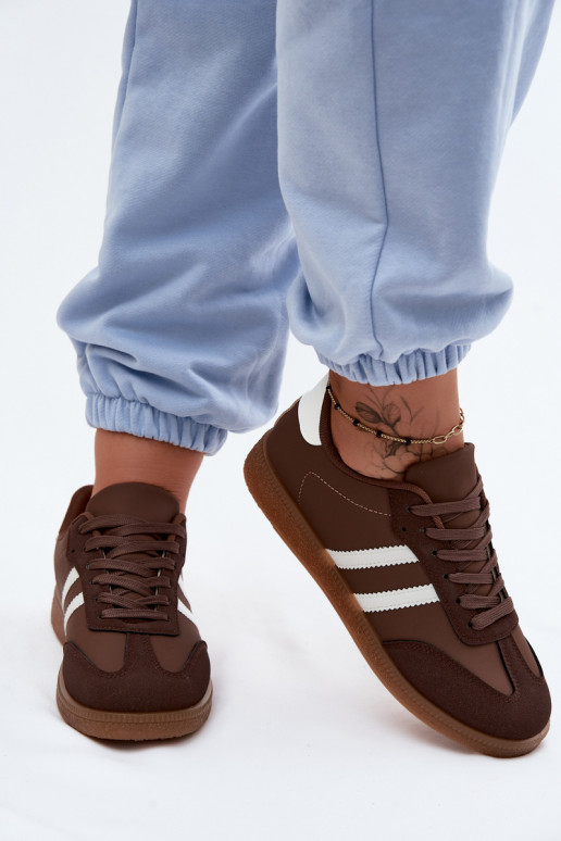 Dames sneakers in chocoladekleur Seabell