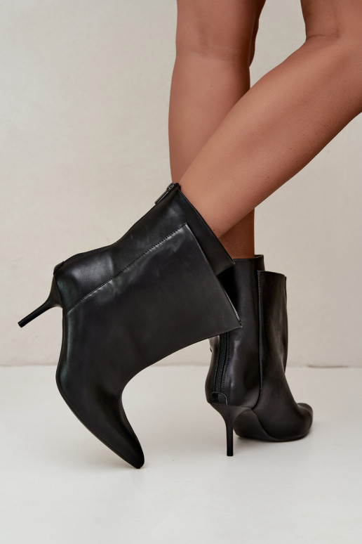 Bottines isolées Damarielle avec talons fins noirs